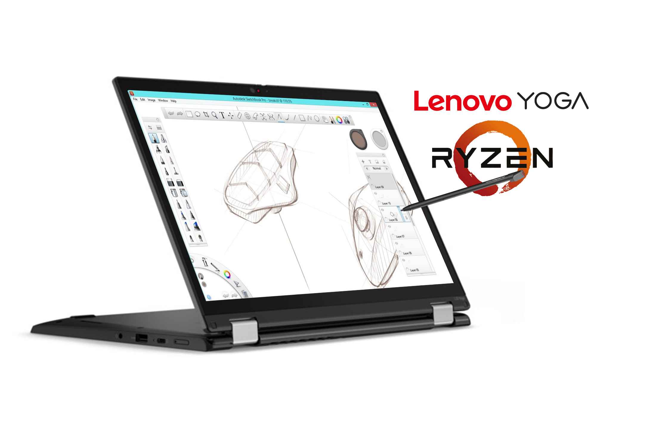 Lenovo Thinkpad L13 Yoga G2 Ryzen 3 5400U NVMe FHD IPS Touch
