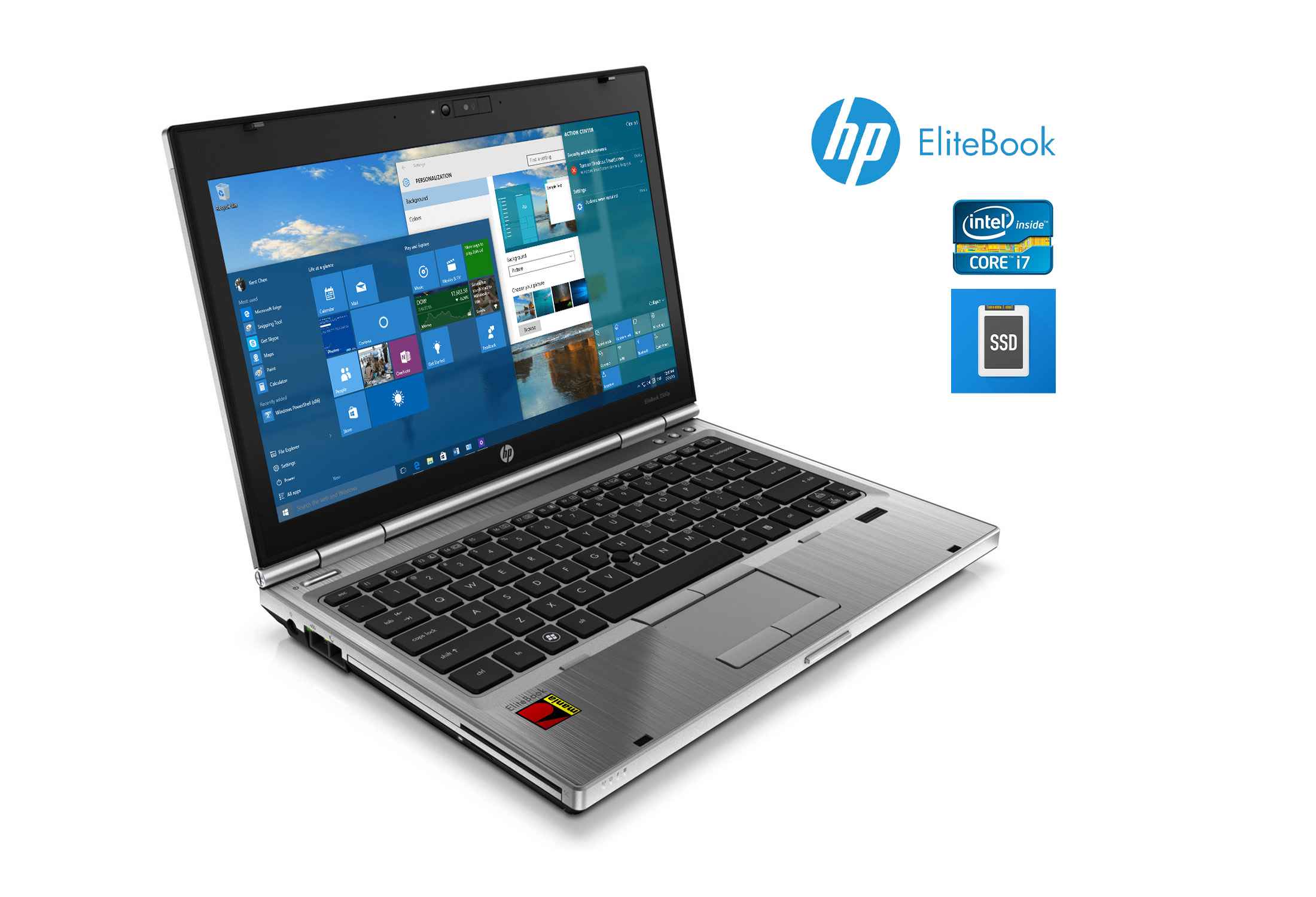 HP Elitebook 2560p i7-2620M 8GB RAM 128GB SSD Camera