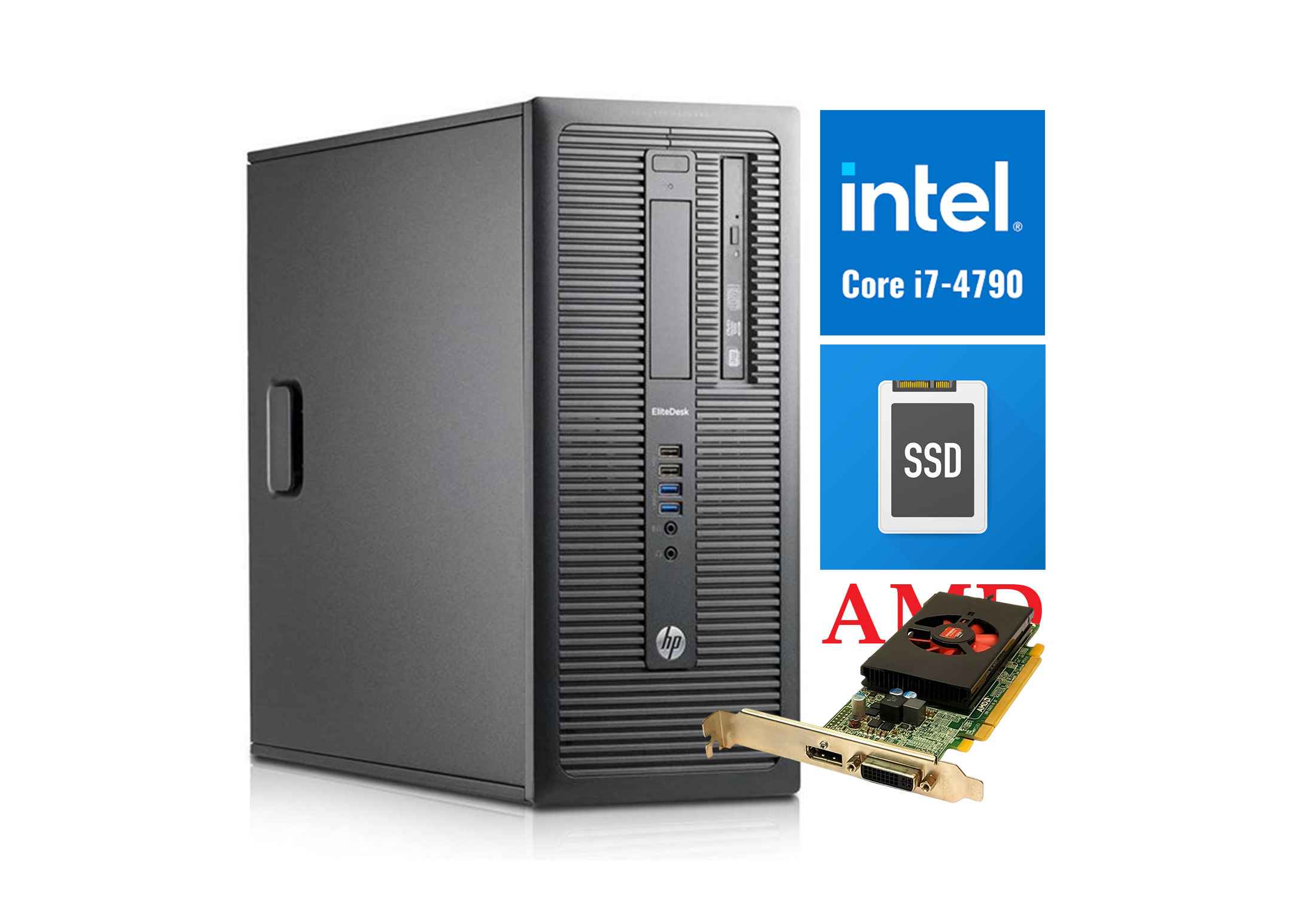 HP EliteDesk 800 G1 i7-4790 SSD Radeon HD 8570