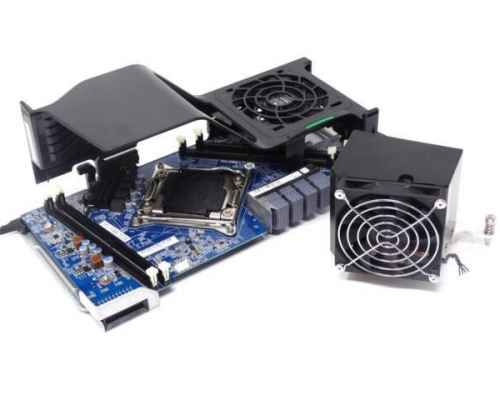HP Z620 Workstation, 689471-001,  2nd CPU Riser Board Fan and Heatsink